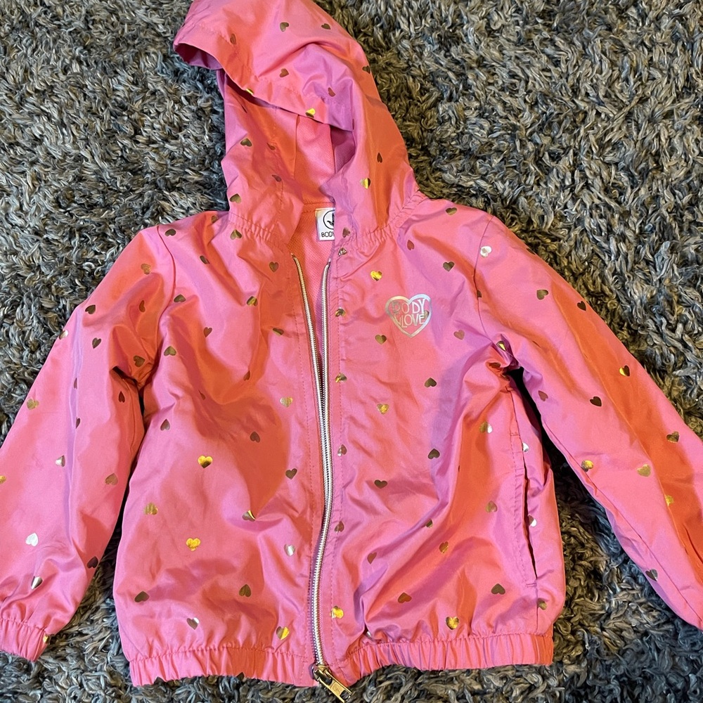 Body Glove Pink Heart-Patterned Kids Raincoat